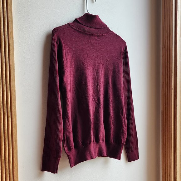 Stitchcount Cranberry Turtleneck Sweater Size XL - Picture 12 of 14